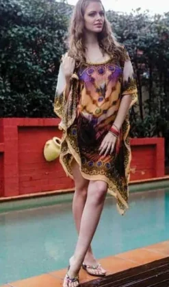 Ameise Feather Short Kaftan