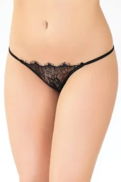 Coquette Eyelash Lace Open Back Panty