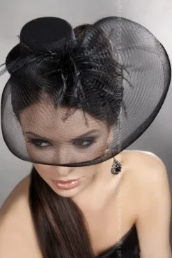 Livia Corsetti Aristocrat Black Fascinator with Veil