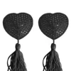 Ouch Heart Black Nipple Covers with Tassles, Buy Ouch Online