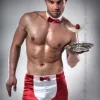 Passion Satin Waiter Boxer with Bow Tie